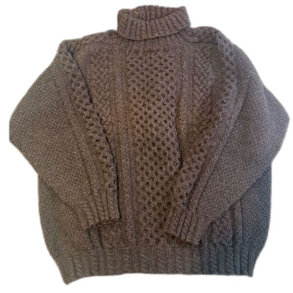 Sheep Stuff Sweaters - SOLD!! Do Not BUY Sheep Stuff Michigan Wool Farms brown cable fisherman